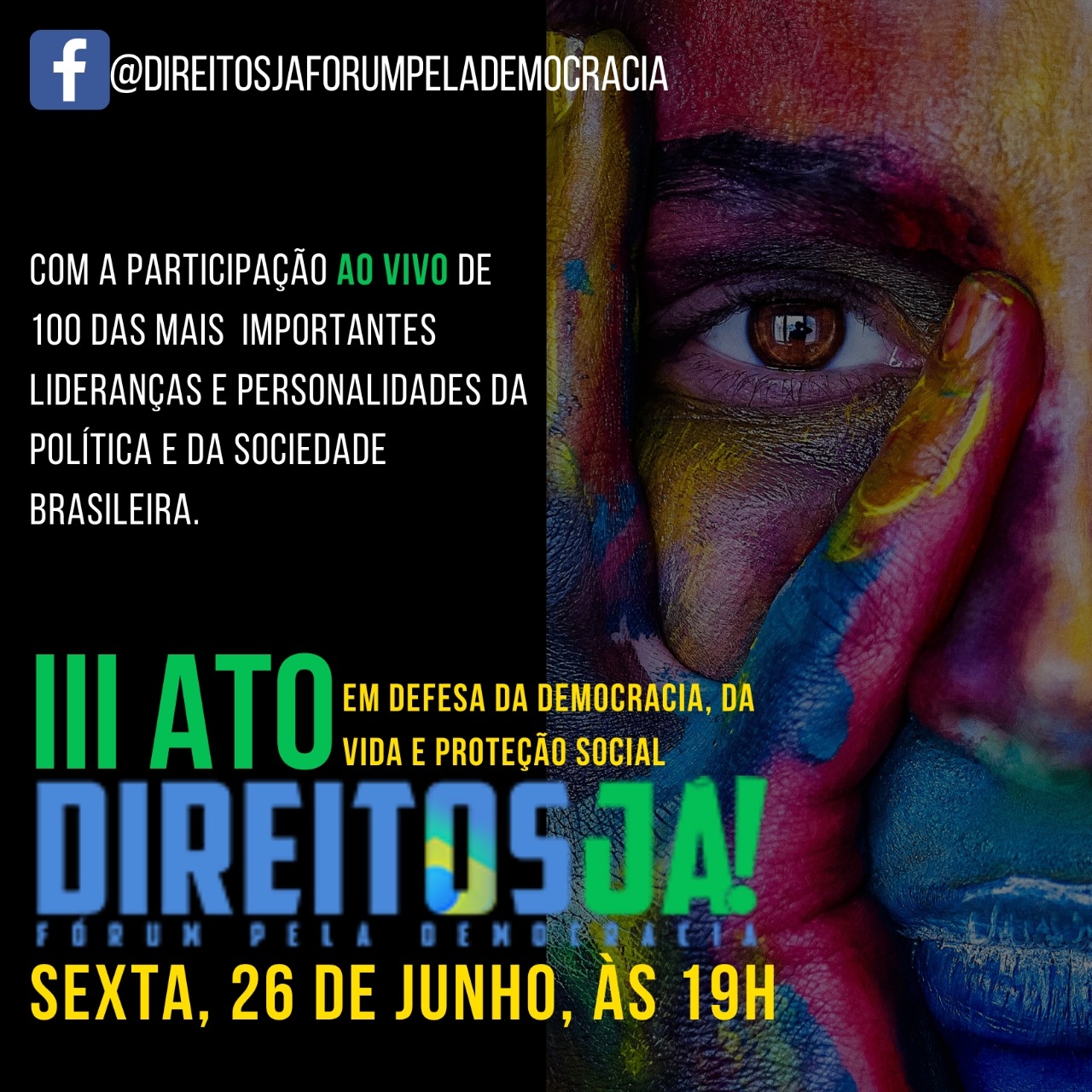 O ato – que será transmissão ao vivo pelo Vermelho e por centenas de páginas – reunirá cem lideranças e personalidades brasileiras, sem disputa de protagonismo
