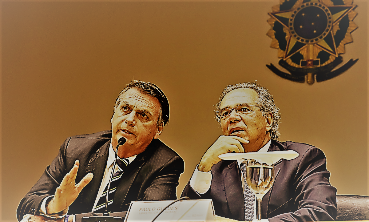 Presidente da República, Jair Bolsonaro, e o ministro da Fazenda, Paulo Guedes
